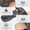 image:imageCIOR Womens Classic Leather Sandals Black Flat Open Toe Arch Support Adjustable Strap Casual Water Resistant Perfect for Beach Street Shopping Dating Vacation Pool PartyBlblack