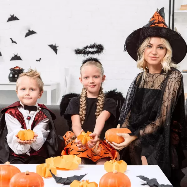 Halloween Poncho for Women Black Lace Spider WebSkeleton Cape Halloween Costumes Day of The Dead Costume Adult SizeSpiderweb Poncho