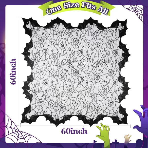 Halloween Poncho for Women Black Lace Spider WebSkeleton Cape Halloween Costumes Day of The Dead Costume Adult SizeSpiderweb Poncho