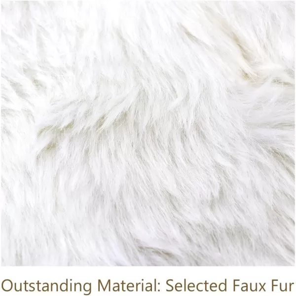 OurWarm Christmas Tree Skirt 60Inch White Faux Fur Tree Skirt Soft Xmas Tree Skirts for Holiday Winter Christmas Decorations48 inches