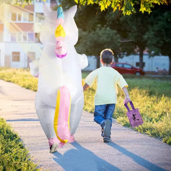 OurWarm Unicorn Inflatable Costume for Adult Funny Halloween Costume Blow Up Unicorn Costume for Halloween Cosplay CostumePink