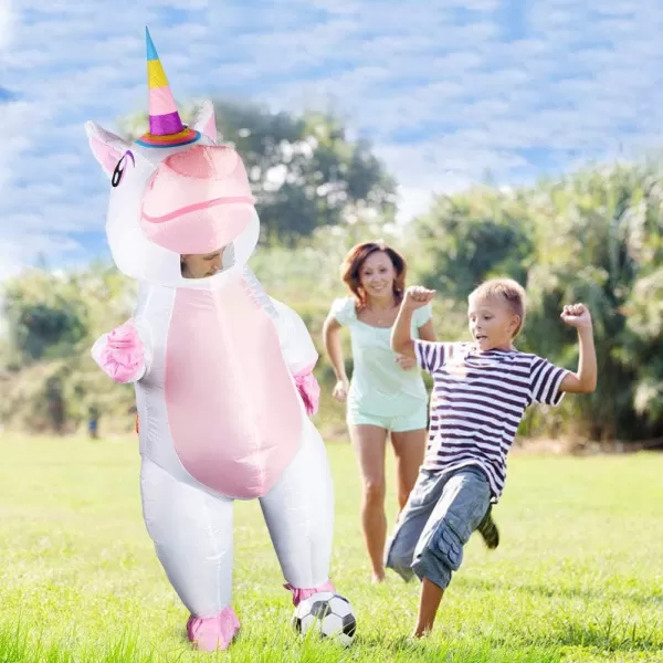 OurWarm Unicorn Inflatable Costume for Adult Funny Halloween Costume Blow Up Unicorn Costume for Halloween Cosplay CostumePink