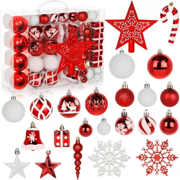 OurWarm 105pcs Christmas Ball Ornaments Shatterproof Christmas Ornaments Sets for Christmas Tree Decorations Holidays Home Party Decorations Tree Ornaments