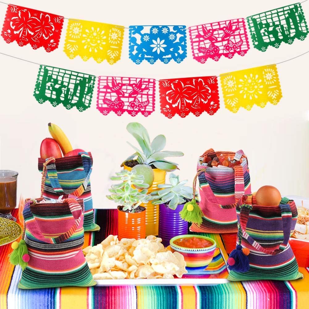 OurWarm 10 x 8 Inches Handwoven Mexican Tote Favor Bags Mexican Fiesta Party Bag with Colorful Tassels for Mexican Party Decorations Fiesta party supplies Set of 6OurWarm 10 x 8 Inches Handwoven Mexican Tote Favor Bags Mexican Fiesta Party Bag with Colorful Tassels for Mexican Party Decorations Fiesta party supplies Set of 6