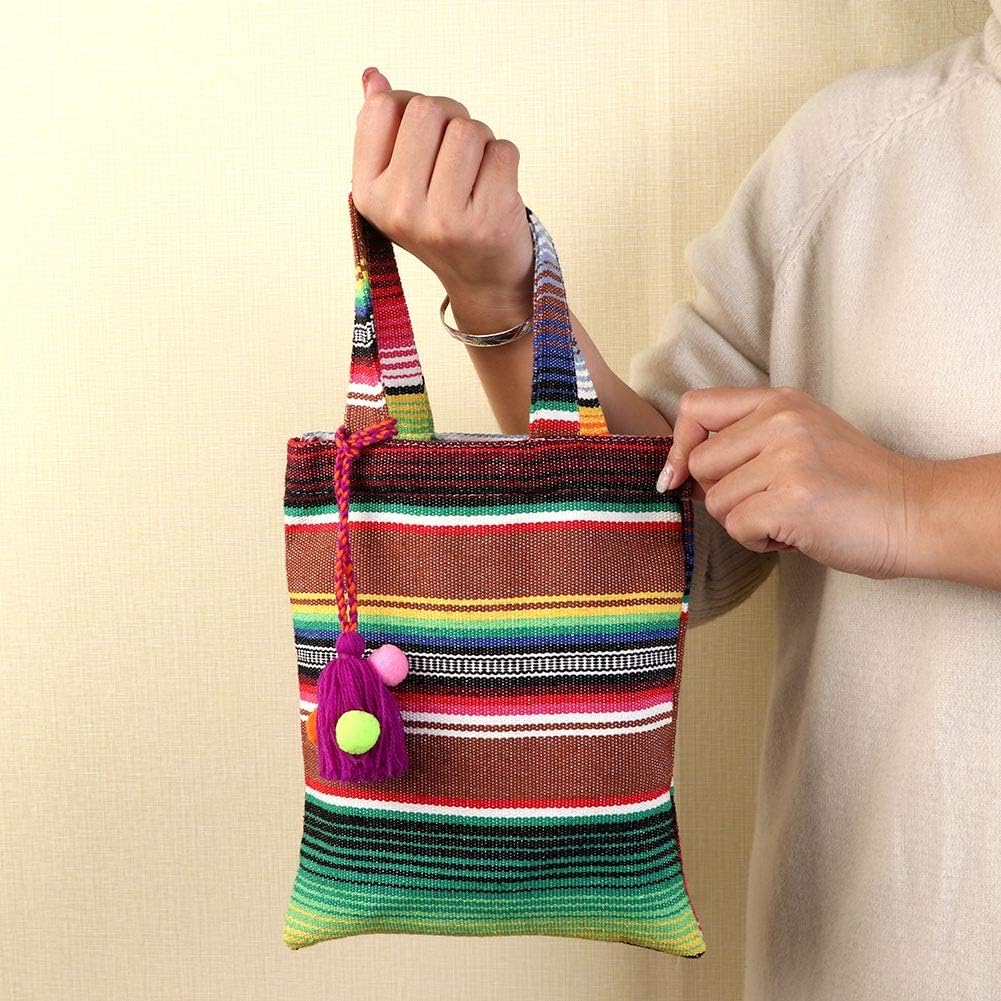 OurWarm 10 x 8 Inches Handwoven Mexican Tote Favor Bags Mexican Fiesta Party Bag with Colorful Tassels for Mexican Party Decorations Fiesta party supplies Set of 6OurWarm 10 x 8 Inches Handwoven Mexican Tote Favor Bags Mexican Fiesta Party Bag with Colorful Tassels for Mexican Party Decorations Fiesta party supplies Set of 6