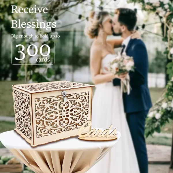 Aytai DIY Rustic Wedding Card Box with Lock and Card Sign Wooden Gift Card Box Money Box for Reception Wedding Anniversary Baby Shower Birthday Graduation Party DecorationsAytai DIY Rustic Wedding Card Box with Lock and Card Sign Wooden Gift Card Box Money Box for Reception Wedding Anniversary Baby Shower Birthday Graduation Party Decorations