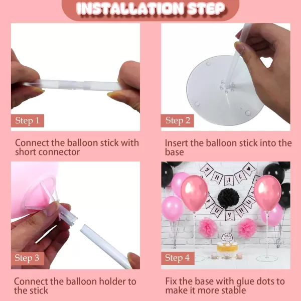 OurWarm 10 Set 30inch Balloon Stand Kit for Table Top Centerpiece Balloon Holder Sticks with Base for Baby Shower Birthday Party Graduation Wedding DecorationsOurWarm 10 Set 30inch Balloon Stand Kit for Table Top Centerpiece Balloon Holder Sticks with Base for Baby Shower Birthday Party Graduation Wedding Decorations
