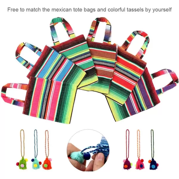 OurWarm 10 x 8 Inches Handwoven Mexican Tote Favor Bags Mexican Fiesta Party Bag with Colorful Tassels for Mexican Party Decorations Fiesta party supplies Set of 6OurWarm 10 x 8 Inches Handwoven Mexican Tote Favor Bags Mexican Fiesta Party Bag with Colorful Tassels for Mexican Party Decorations Fiesta party supplies Set of 6