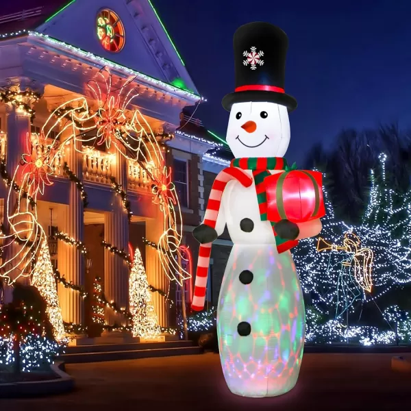 OurWarm 10Ft Outdoor Inflatable Snowman with Rotating LED Lights  Giant Christmas Yard Decorations for Lawn and GardenOurWarm 10Ft Outdoor Inflatable Snowman with Rotating LED Lights  Giant Christmas Yard Decorations for Lawn and Garden
