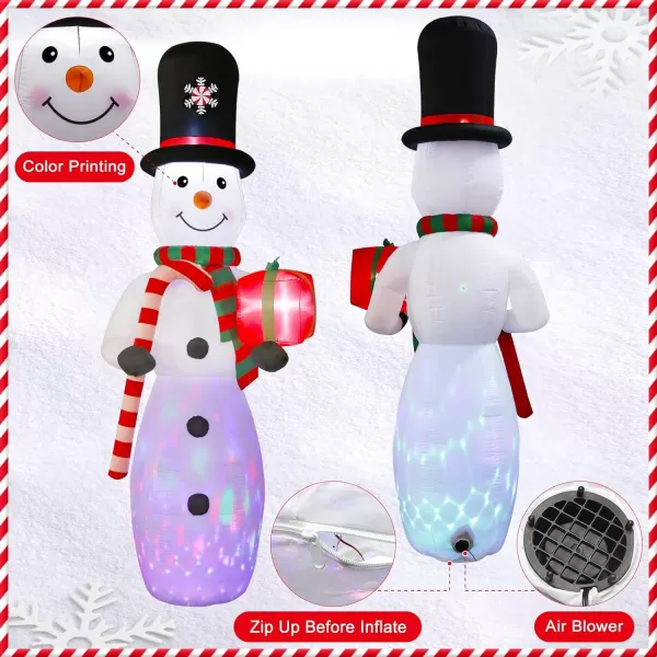 OurWarm 10Ft Outdoor Inflatable Snowman with Rotating LED Lights  Giant Christmas Yard Decorations for Lawn and GardenOurWarm 10Ft Outdoor Inflatable Snowman with Rotating LED Lights  Giant Christmas Yard Decorations for Lawn and Garden