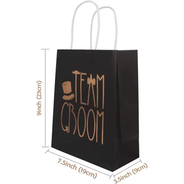 OurWarm 12 Pack Wedding Gift Bag for Bride and Groom Black and White Paper Gift Bags with Handles Rose Gold Foiled Design for Groomsmen Bridesmaid Bridal Shower Bachelorette Party Favors BagOurWarm 12 Pack Wedding Gift Bag for Bride and Groom Black and White Paper Gift Bags with Handles Rose Gold Foiled Design for Groomsmen Bridesmaid Bridal Shower Bachelorette Party Favors Bag