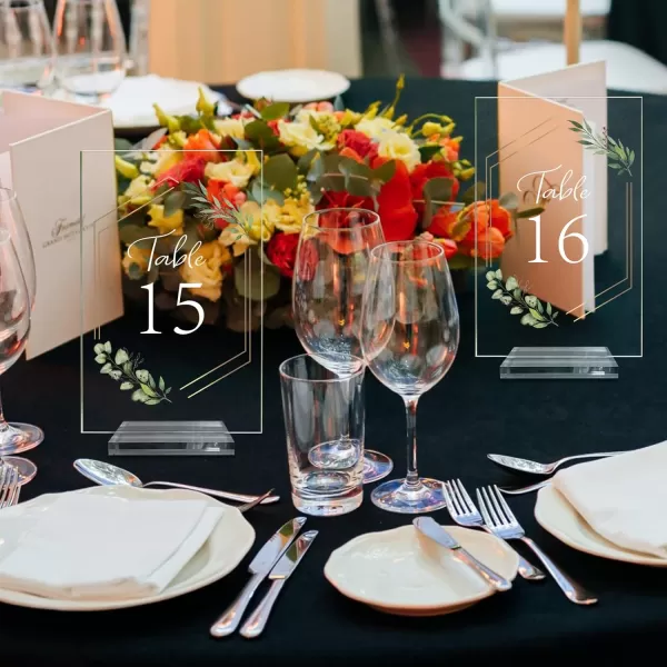 OurWarm 20 Pcs Acrylic Wedding Table Numbers with Stands 4x6 Inch 120 Greenery Eucalyptus Acrylic Wedding Signs Table Numbers Holders for Wedding Reception Baby Anniversary Birthday Bridal PartyOurWarm 20 Pcs Acrylic Wedding Table Numbers with Stands 4x6 Inch 120 Greenery Eucalyptus Acrylic Wedding Signs Table Numbers Holders for Wedding Reception Baby Anniversary Birthday Bridal Party