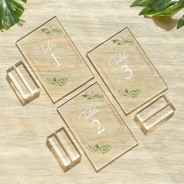 OurWarm 20 Pcs Acrylic Wedding Table Numbers with Stands 4x6 Inch 120 Greenery Eucalyptus Acrylic Wedding Signs Table Numbers Holders for Wedding Reception Baby Anniversary Birthday Bridal PartyOurWarm 20 Pcs Acrylic Wedding Table Numbers with Stands 4x6 Inch 120 Greenery Eucalyptus Acrylic Wedding Signs Table Numbers Holders for Wedding Reception Baby Anniversary Birthday Bridal Party