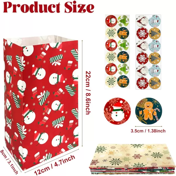 OurWarm 24Pcs Christmas Treat Bags Paper Gift Bags Small Candy Party Favor Goody Goodies Bags with Stickers Party Favor Bags Holiday Giftgiving for Kids Christmas Xmas Party Decorations SuppliesOurWarm 24Pcs Christmas Treat Bags Paper Gift Bags Small Candy Party Favor Goody Goodies Bags with Stickers Party Favor Bags Holiday Giftgiving for Kids Christmas Xmas Party Decorations Supplies