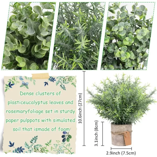OurWarm 3 Pack Mini Potted Fake Plants Artificial Eucalyptus Plants Plastic Small Faux Rosemary Plants with Gift Tags for Rustic Farmhouse Home Bathroom Office Desk Indoor Greenery Tabletop DecorOurWarm 3 Pack Mini Potted Fake Plants Artificial Eucalyptus Plants Plastic Small Faux Rosemary Plants with Gift Tags for Rustic Farmhouse Home Bathroom Office Desk Indoor Greenery Tabletop Decor