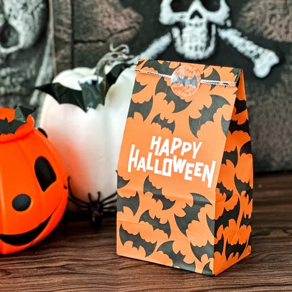 OurWarm 60Pcs Halloween Treat Bags Paper Gift Bags Small Candy Party Favor Goody goodie Bags with Trick or Treat Stickers for Halloween Party Decorations SuppliesOurWarm 60Pcs Halloween Treat Bags Paper Gift Bags Small Candy Party Favor Goody goodie Bags with Trick or Treat Stickers for Halloween Party Decorations Supplies