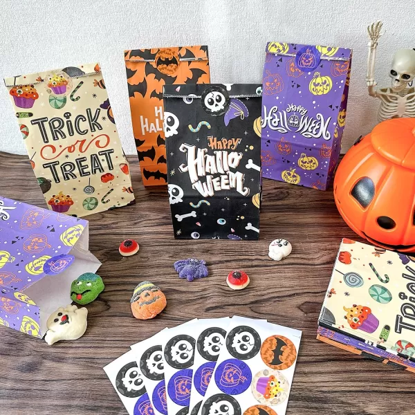 OurWarm 60Pcs Halloween Treat Bags Paper Gift Bags Small Candy Party Favor Goody goodie Bags with Trick or Treat Stickers for Halloween Party Decorations SuppliesOurWarm 60Pcs Halloween Treat Bags Paper Gift Bags Small Candy Party Favor Goody goodie Bags with Trick or Treat Stickers for Halloween Party Decorations Supplies