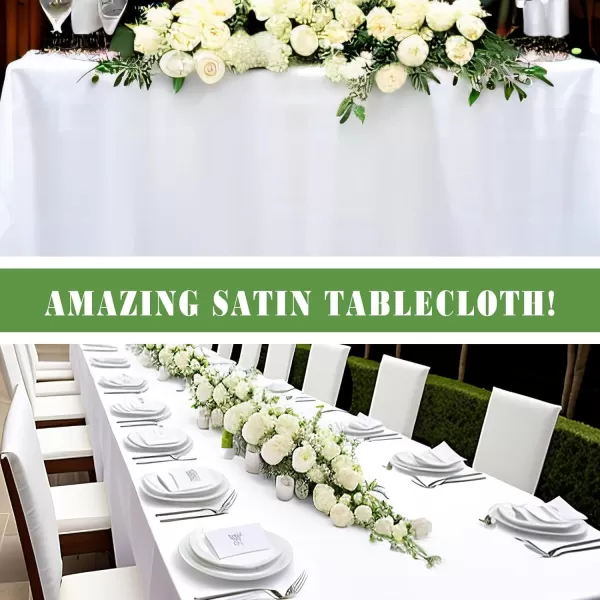 OurWarm 6PCS White Tablecloth 60  84 Inch Rectangle 6 Feet Table Cloth  Stain and Wrinkle Resistant Washable Polyester Table Cover for Dining Table Buffet Parties and CampingOurWarm 6PCS White Tablecloth 60  84 Inch Rectangle 6 Feet Table Cloth  Stain and Wrinkle Resistant Washable Polyester Table Cover for Dining Table Buffet Parties and Camping