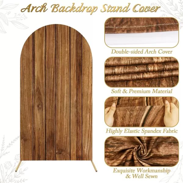 OurWarm 72FT Wood Arch Cover Wood Grain and White 2 in 1 Round Arch Backdrop Covers Spandex Arch Stretchy Backdrop Cover Fabric for Birthday Party Baby Shower Wedding Arch Stand DecorationsOurWarm 72FT Wood Arch Cover Wood Grain and White 2 in 1 Round Arch Backdrop Covers Spandex Arch Stretchy Backdrop Cover Fabric for Birthday Party Baby Shower Wedding Arch Stand Decorations