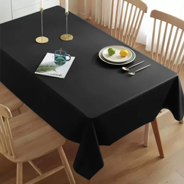 OurWarm 8PCS Black Tablecloth 60 x 102 Inch Rectangle 6 Feet Table Cloth  Stain and Wrinkle Resistant Washable Polyester Table Cover for Dining Table Wedding Buffet Parties and CampingOurWarm 8PCS Black Tablecloth 60 x 102 Inch Rectangle 6 Feet Table Cloth  Stain and Wrinkle Resistant Washable Polyester Table Cover for Dining Table Wedding Buffet Parties and Camping