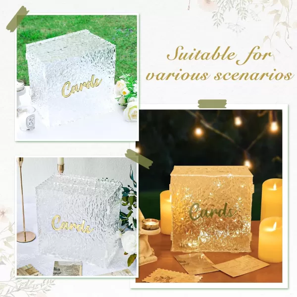 OurWarm Acrylic Wedding Card Box with String Light Water Ripple Gift Card Box for Wedding Reception DIY Wedding Envelope Money Card Box for Party Graduation Baby Shower Birthday DecorationsOurWarm Acrylic Wedding Card Box with String Light Water Ripple Gift Card Box for Wedding Reception DIY Wedding Envelope Money Card Box for Party Graduation Baby Shower Birthday Decorations