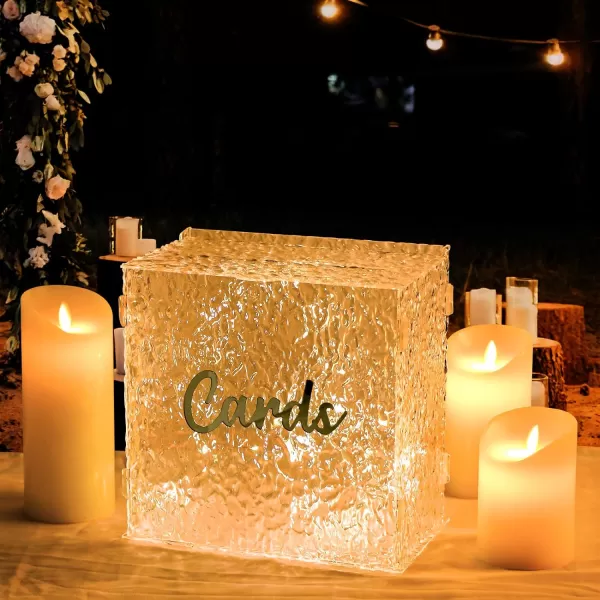 OurWarm Acrylic Wedding Card Box with String Light Water Ripple Gift Card Box for Wedding Reception DIY Wedding Envelope Money Card Box for Party Graduation Baby Shower Birthday DecorationsOurWarm Acrylic Wedding Card Box with String Light Water Ripple Gift Card Box for Wedding Reception DIY Wedding Envelope Money Card Box for Party Graduation Baby Shower Birthday Decorations