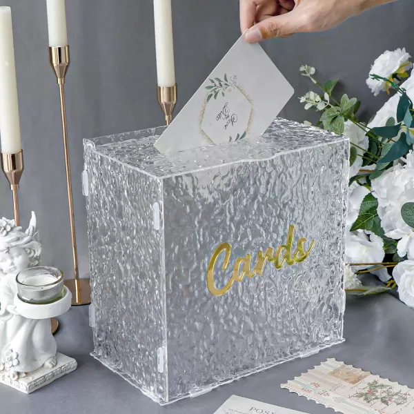 OurWarm Acrylic Wedding Card Box with String Light Water Ripple Gift Card Box for Wedding Reception DIY Wedding Envelope Money Card Box for Party Graduation Baby Shower Birthday DecorationsOurWarm Acrylic Wedding Card Box with String Light Water Ripple Gift Card Box for Wedding Reception DIY Wedding Envelope Money Card Box for Party Graduation Baby Shower Birthday Decorations