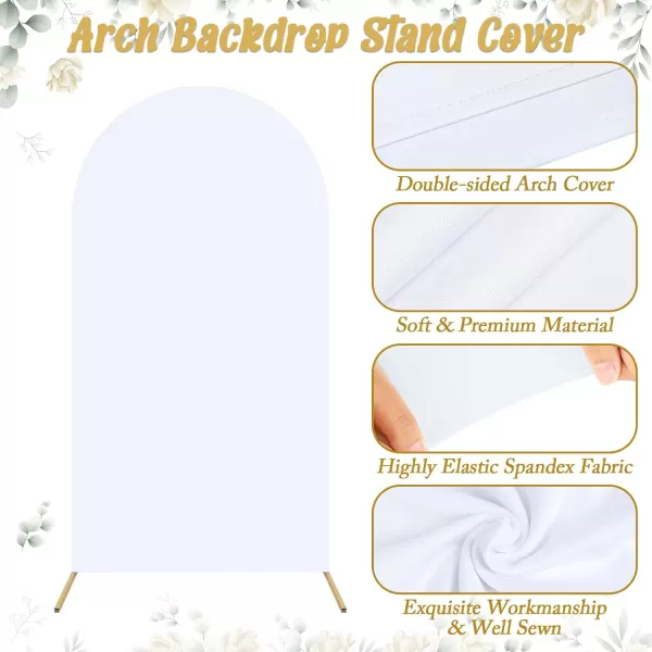 OurWarm Arch Cover Backdrop Fabric for Wedding Set of 3 4FT 5FT 6FT White Spandex Fitted Arch Covers Stretchy Backdrop Cover Fabric for Birthday Party Baby Shower Wedding Arch Stand DecorationsOurWarm Arch Cover Backdrop Fabric for Wedding Set of 3 4FT 5FT 6FT White Spandex Fitted Arch Covers Stretchy Backdrop Cover Fabric for Birthday Party Baby Shower Wedding Arch Stand Decorations