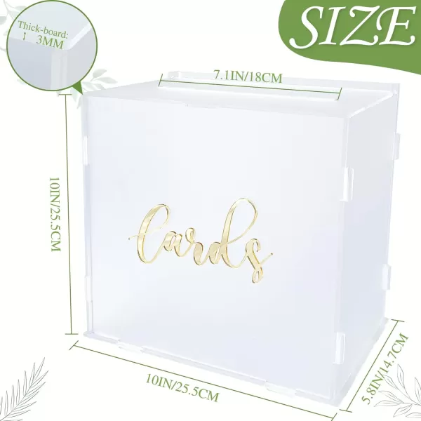 OurWarm Frosted Acrylic Wedding Card Box with String Light Large Reception Gift DIY Envelope Money Memory Box for Party Graduation Birthday Baby Shower Decorations10x10x58 inchesOurWarm Frosted Acrylic Wedding Card Box with String Light Large Reception Gift DIY Envelope Money Memory Box for Party Graduation Birthday Baby Shower Decorations10x10x58 inches