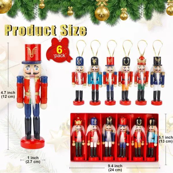 OurWarm Nutcracker Christmas Decorations 6Pcs Christmas Nutcrackers Ornaments Nutcracker Figures for Christmas Tree Ornaments Birthday Gift Home Party Xmas DecorationsOurWarm Nutcracker Christmas Decorations 6Pcs Christmas Nutcrackers Ornaments Nutcracker Figures for Christmas Tree Ornaments Birthday Gift Home Party Xmas Decorations