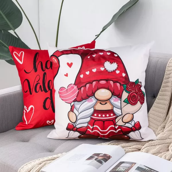 OurWarm Valentines Day Throw Pillow Covers 18x18 Set of 4 Red Valentine Love Heart Gnomes Pillow Covers Valentines Day Gifts Anniversary Wedding Home Valentines Day DecorOurWarm Valentines Day Throw Pillow Covers 18x18 Set of 4 Red Valentine Love Heart Gnomes Pillow Covers Valentines Day Gifts Anniversary Wedding Home Valentines Day Decor