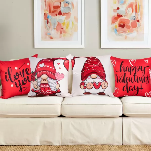 OurWarm Valentines Day Throw Pillow Covers 18x18 Set of 4 Red Valentine Love Heart Gnomes Pillow Covers Valentines Day Gifts Anniversary Wedding Home Valentines Day DecorOurWarm Valentines Day Throw Pillow Covers 18x18 Set of 4 Red Valentine Love Heart Gnomes Pillow Covers Valentines Day Gifts Anniversary Wedding Home Valentines Day Decor