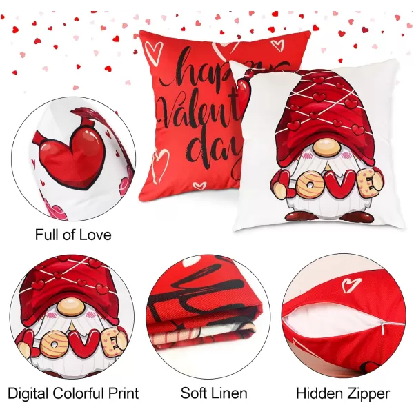 OurWarm Valentines Day Throw Pillow Covers 18x18 Set of 4 Red Valentine Love Heart Gnomes Pillow Covers Valentines Day Gifts Anniversary Wedding Home Valentines Day DecorOurWarm Valentines Day Throw Pillow Covers 18x18 Set of 4 Red Valentine Love Heart Gnomes Pillow Covers Valentines Day Gifts Anniversary Wedding Home Valentines Day Decor