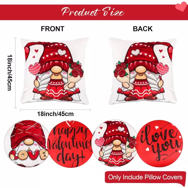 OurWarm Valentines Day Throw Pillow Covers 18x18 Set of 4 Red Valentine Love Heart Gnomes Pillow Covers Valentines Day Gifts Anniversary Wedding Home Valentines Day DecorOurWarm Valentines Day Throw Pillow Covers 18x18 Set of 4 Red Valentine Love Heart Gnomes Pillow Covers Valentines Day Gifts Anniversary Wedding Home Valentines Day Decor