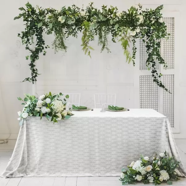 OurWarm White Wedding Lace Tablecloth 58 X102 Inch Rectangle Table Cloth Antique Floral Decor Macrame Tablecloth for Outdoor Farmhouse Rustic Kitchen Party Birthday PicnicOurWarm White Wedding Lace Tablecloth 58 X102 Inch Rectangle Table Cloth Antique Floral Decor Macrame Tablecloth for Outdoor Farmhouse Rustic Kitchen Party Birthday Picnic