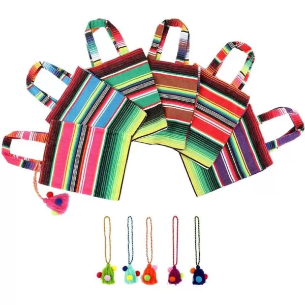 OurWarm 10 x 8 Inches Handwoven Mexican Tote Favor Bags Mexican Fiesta Party Bag with Colorful Tassels for Mexican Party Decorations Fiesta party supplies Set of 6OurWarm 10 x 8 Inches Handwoven Mexican Tote Favor Bags Mexican Fiesta Party Bag with Colorful Tassels for Mexican Party Decorations Fiesta party supplies Set of 6
