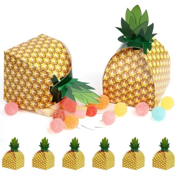 OurWarm 24pcs Pineapple Favor Boxes Small 3D Pineapple Gift Boxes for Tropical Hawaiian Themed Party Decorations Goodie Boxes for Luau BBQ Summer Beach Pool Fruit Candy Boxes Party FavorsOurWarm 24pcs Pineapple Favor Boxes Small 3D Pineapple Gift Boxes for Tropical Hawaiian Themed Party Decorations Goodie Boxes for Luau BBQ Summer Beach Pool Fruit Candy Boxes Party Favors