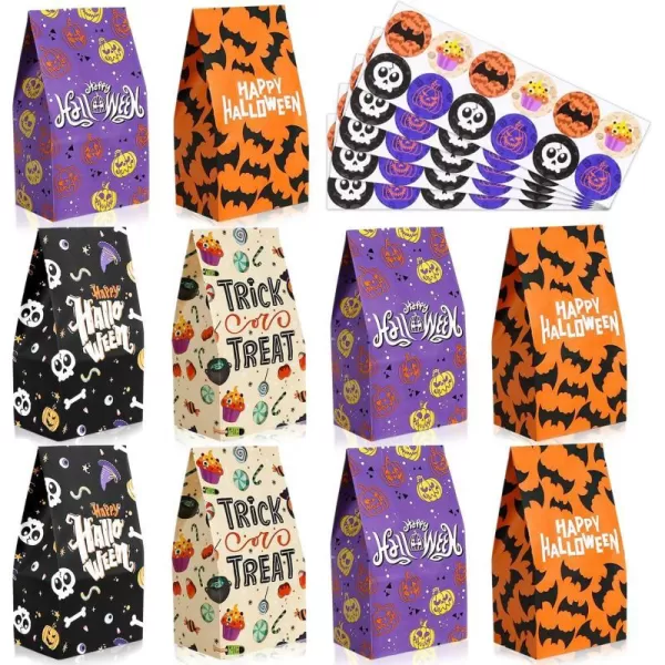 OurWarm 60Pcs Halloween Treat Bags Paper Gift Bags Small Candy Party Favor Goody goodie Bags with Trick or Treat Stickers for Halloween Party Decorations SuppliesOurWarm 60Pcs Halloween Treat Bags Paper Gift Bags Small Candy Party Favor Goody goodie Bags with Trick or Treat Stickers for Halloween Party Decorations Supplies