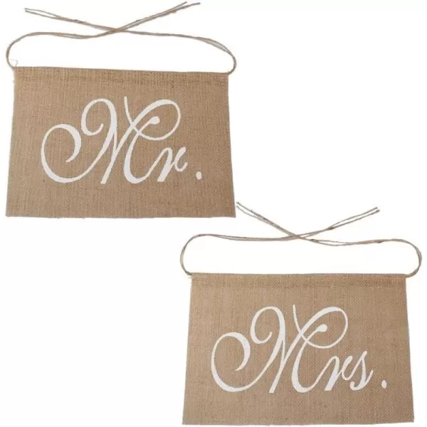 OurWarm Burlap Bows Mr amp Mrs Burlap Chair Banner Set Chair Sign Garland Rustic Wedding Party DecorationOurWarm Burlap Bows Mr amp Mrs Burlap Chair Banner Set Chair Sign Garland Rustic Wedding Party Decoration