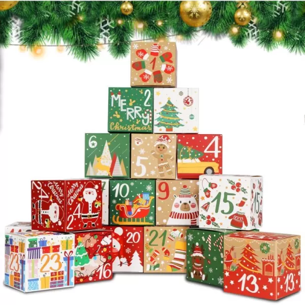 OurWarm Christmas Advent Calendar Boxes 2023 24 Days Christmas Countdown Calendar Cardboard Number Gift Boxes Countdown to Christmas Empty Advent Calendar Candy Box for Adult Kids Xmas Holiday DecorOurWarm Christmas Advent Calendar Boxes 2023 24 Days Christmas Countdown Calendar Cardboard Number Gift Boxes Countdown to Christmas Empty Advent Calendar Candy Box for Adult Kids Xmas Holiday Decor