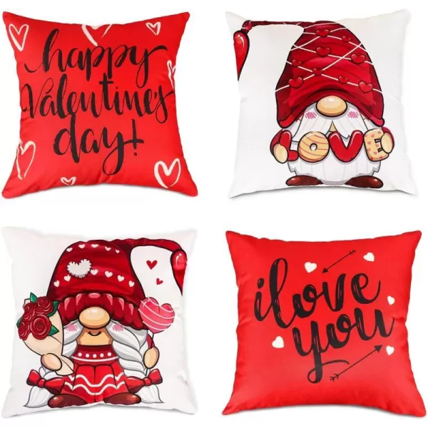 OurWarm Valentines Day Throw Pillow Covers 18x18 Set of 4 Red Valentine Love Heart Gnomes Pillow Covers Valentines Day Gifts Anniversary Wedding Home Valentines Day DecorOurWarm Valentines Day Throw Pillow Covers 18x18 Set of 4 Red Valentine Love Heart Gnomes Pillow Covers Valentines Day Gifts Anniversary Wedding Home Valentines Day Decor