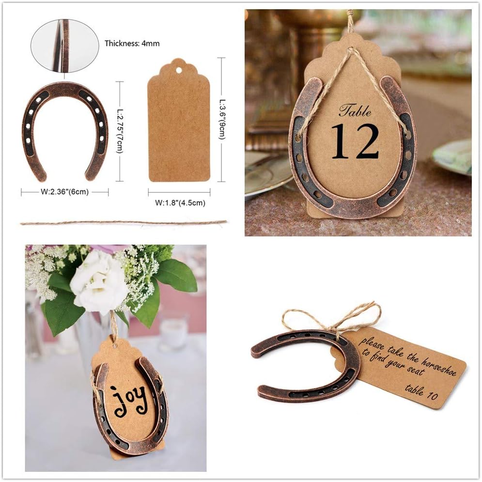 OurWarm 30pcs Good Lucky Horseshoe Wedding Favors for Guests Vintage Craft Horseshoe Favors with Kraft Gift Tags for Rustic Wedding Birthday Party DecorationsOurWarm 30pcs Good Lucky Horseshoe Wedding Favors for Guests Vintage Craft Horseshoe Favors with Kraft Gift Tags for Rustic Wedding Birthday Party Decorations