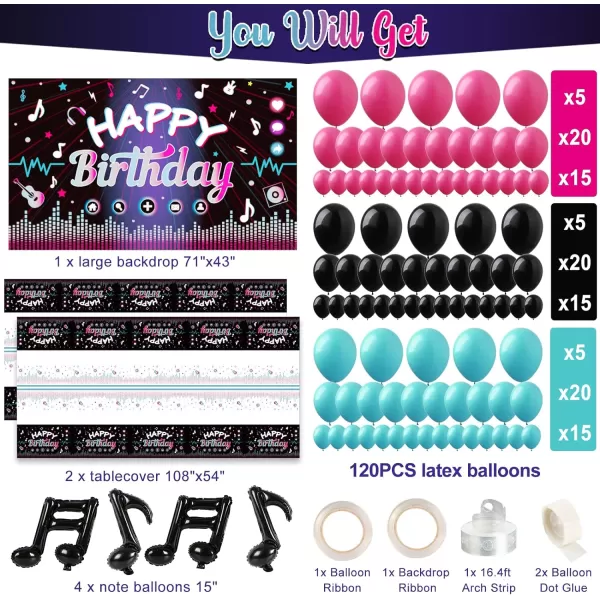 OurWarm 130 Pcs Tik Tok Birthday Party Decorations Music Happy Birthday Decorations Tiktok Party Theme Party Supplies Includes Happy Birthday Banner Balloons Arch Tablecloth for Birthday DecorOurWarm 130 Pcs Tik Tok Birthday Party Decorations Music Happy Birthday Decorations Tiktok Party Theme Party Supplies Includes Happy Birthday Banner Balloons Arch Tablecloth for Birthday Decor