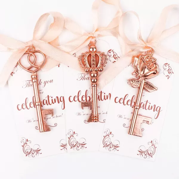 OurWarm 30PCS Key Bottle Opener Party Favors with Tags and Ribbons Rose Gold Bridal Shower Party Wedding Favors Perfect Baby Shower Souvenirs for Guest Bulk Wedding Gifts Decorations 3 StylesOurWarm 30PCS Key Bottle Opener Party Favors with Tags and Ribbons Rose Gold Bridal Shower Party Wedding Favors Perfect Baby Shower Souvenirs for Guest Bulk Wedding Gifts Decorations 3 Styles
