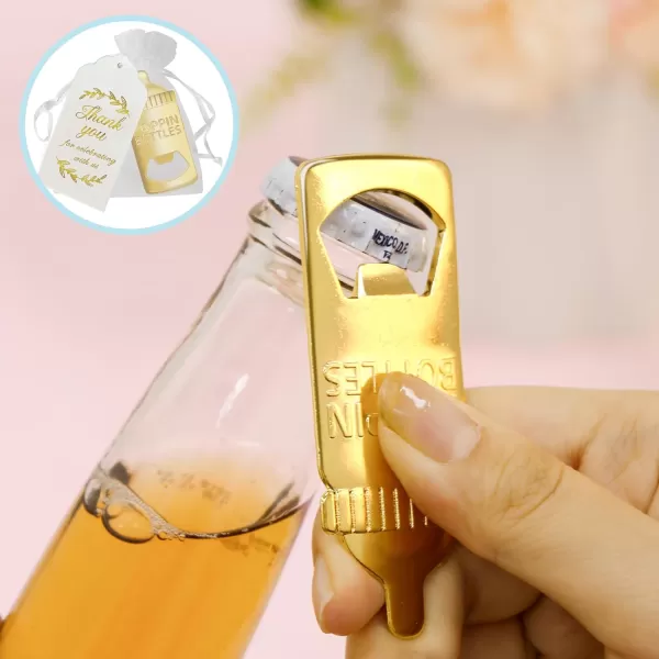 OurWarm 30pcs Key Bottle Opener Wedding Favors with Tags Rose Gold Skeleton Key Bottle Opener Favors for Bridal Shower Party Wedding Decorations or Souvenirs for Guests Bulk 3 StylesGold