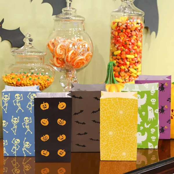 OurWarm 60pcs Halloween Party Treat Bags Paper Gift Bags Party Favor Goody Bags with Trick or Treat Stickers for Halloween Party Decorations SuppliesOurWarm 60pcs Halloween Party Treat Bags Paper Gift Bags Party Favor Goody Bags with Trick or Treat Stickers for Halloween Party Decorations Supplies