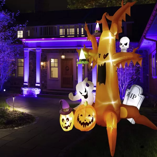 OurWarm 8FT Scary Halloween Inflatable Dead Tree with Ghost Pumpkins Tombstone Blow Up Inflatable Halloween Decor with Builtin LEDs for Halloween Party Indoor Outdoor Yard Garden Lawn DecorationOurWarm 8FT Scary Halloween Inflatable Dead Tree with Ghost Pumpkins Tombstone Blow Up Inflatable Halloween Decor with Builtin LEDs for Halloween Party Indoor Outdoor Yard Garden Lawn Decoration