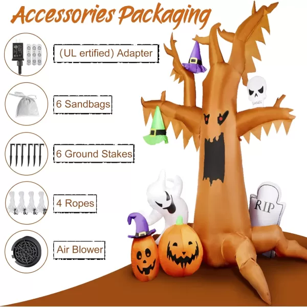 OurWarm 8FT Scary Halloween Inflatable Dead Tree with Ghost Pumpkins Tombstone Blow Up Inflatable Halloween Decor with Builtin LEDs for Halloween Party Indoor Outdoor Yard Garden Lawn DecorationOurWarm 8FT Scary Halloween Inflatable Dead Tree with Ghost Pumpkins Tombstone Blow Up Inflatable Halloween Decor with Builtin LEDs for Halloween Party Indoor Outdoor Yard Garden Lawn Decoration