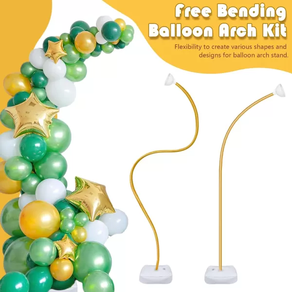 OurWarm 935Ft amp 6Ft Gold Balloon Arch Stand Kit Free Bending Shape Balloon Column Stand with Base Half Arch Balloon Stand for Floor Ideal for Wedding Birthday Baby Shower Valentines DecorationsOurWarm 935Ft amp 6Ft Gold Balloon Arch Stand Kit Free Bending Shape Balloon Column Stand with Base Half Arch Balloon Stand for Floor Ideal for Wedding Birthday Baby Shower Valentines Decorations