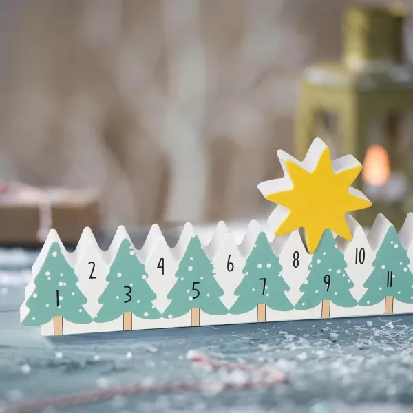 OurWarm Christmas Advent Calendar 2023 Decorations 24 days Dimity Burlap Gift Bags Favors for Christms Toys Home Decor 63 x 43 Christmas Tree Santa Claus Christmas SnowmanWood